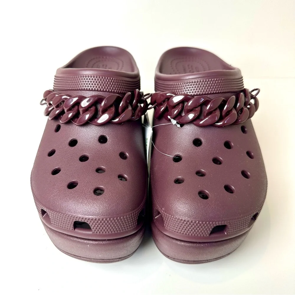 🔖 CROCS Siren Chain Clog High-Heel Stylish Unisex Light Weight - Picture 2 of 8